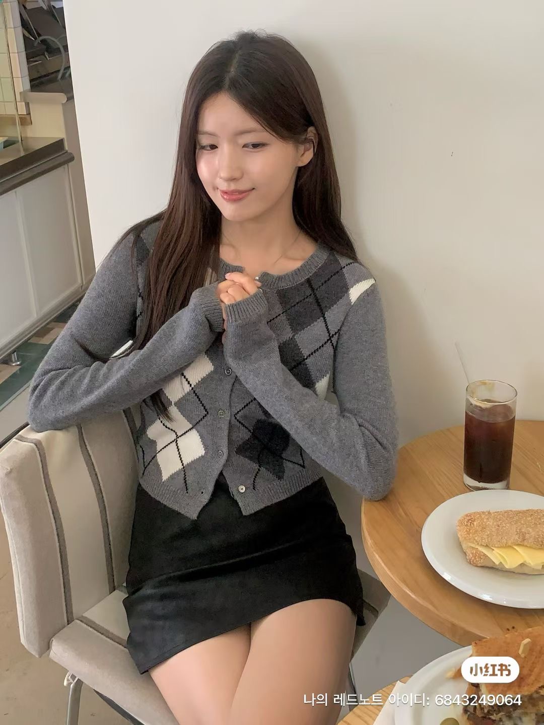 IF YOU東大門㊣直郵女裝新品職業真品休閑25秋冬針織衫開衫IF YOU針織衫