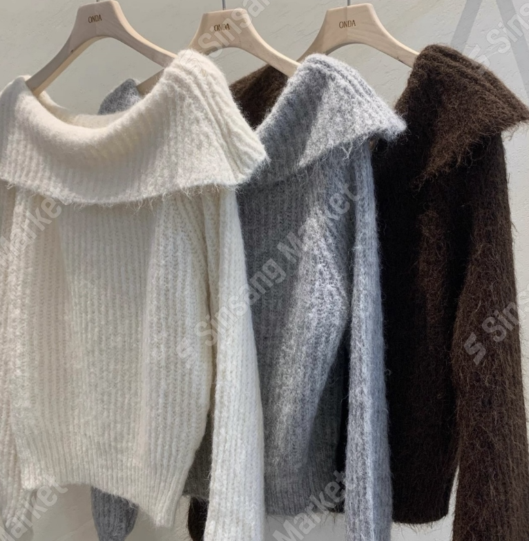 ONDA東大門㊣實拍女裝新品休閑真品時尚人氣熱賣25秋冬針織衫ONDA針織衫圖色3左三色