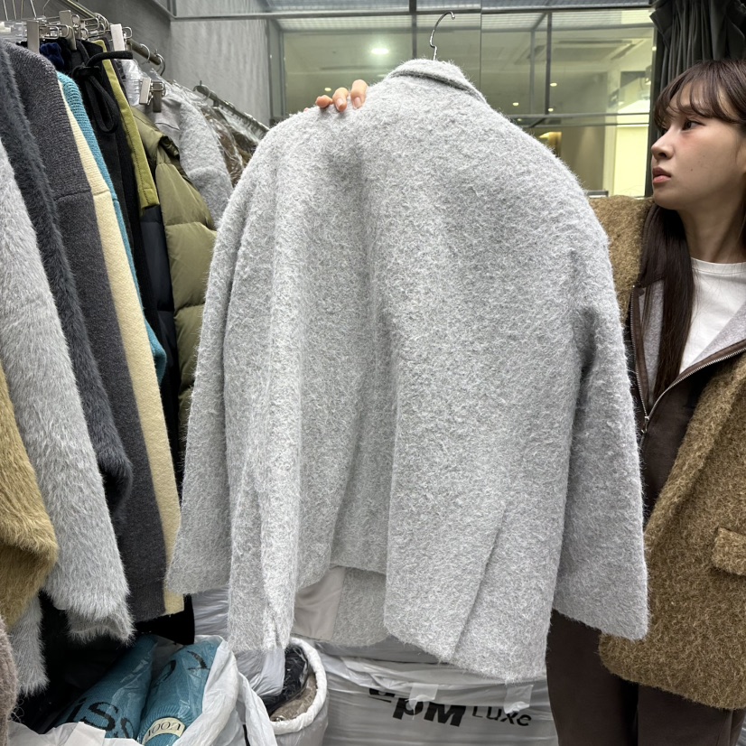 UOOV韓國直郵㊣女裝新款職業時尚熱賣人氣真品休閑短款大衣UOOV短款大衣