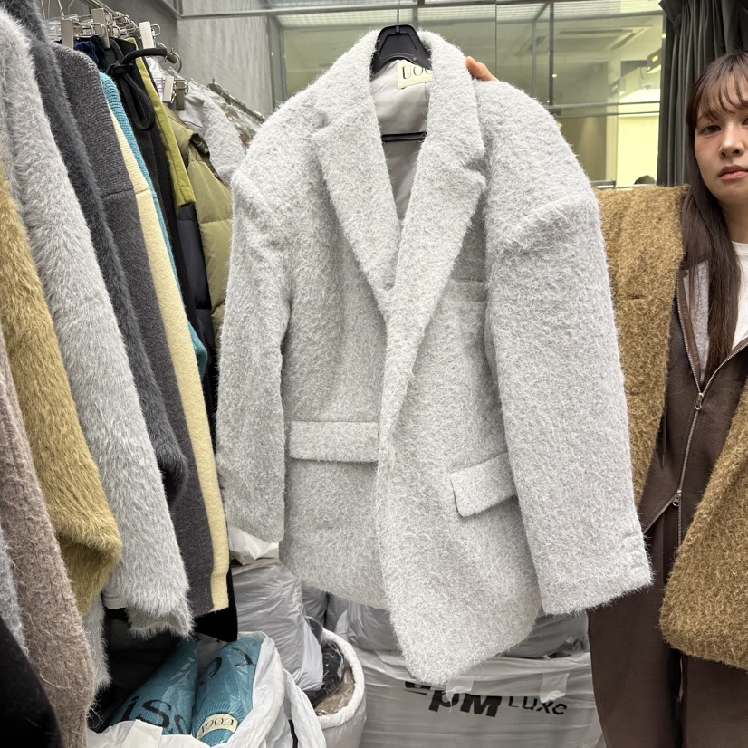 UOOV韓國直郵㊣女裝新款職業時尚熱賣人氣真品休閑短款大衣UOOV短款大衣圖色1