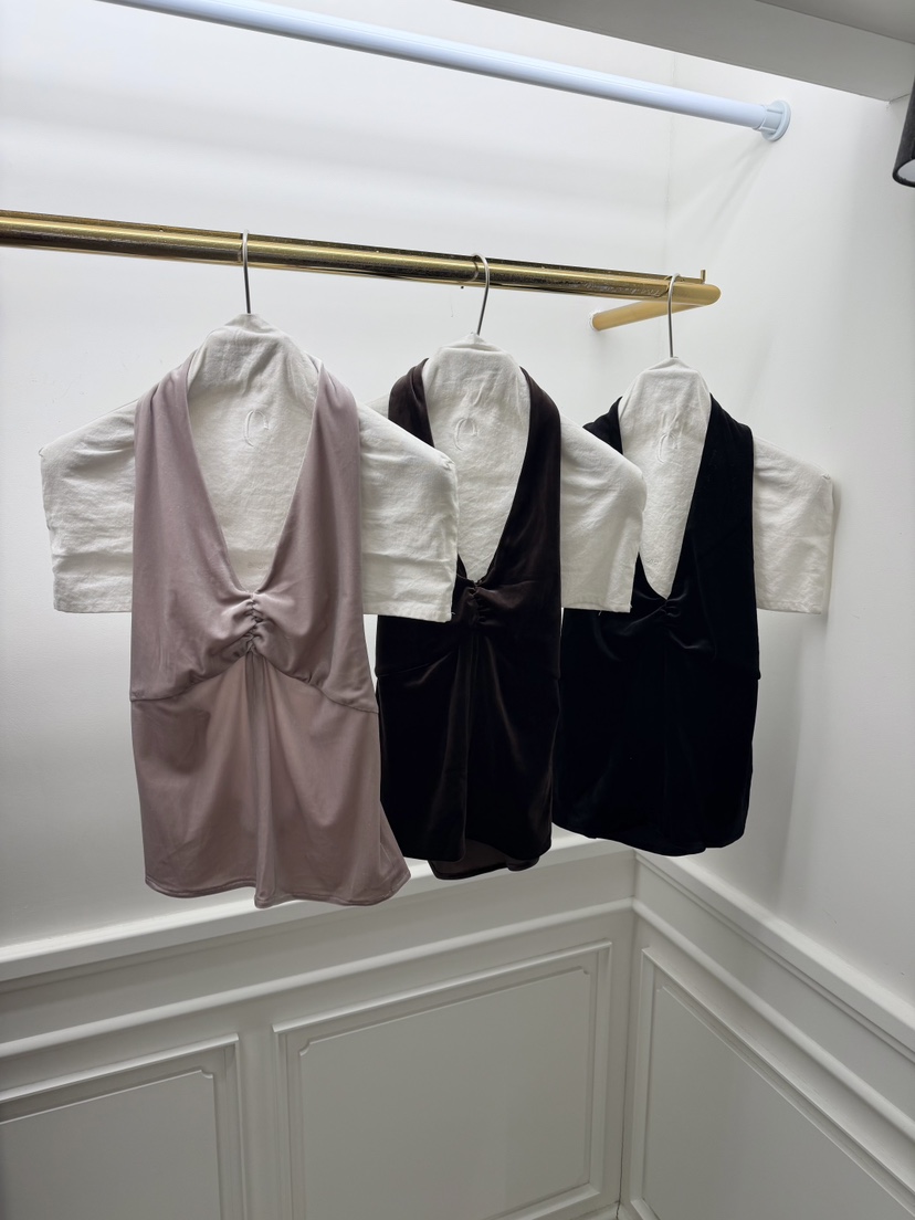 ETER韓國直郵㊣女士新款真品休閑職業25秋冬吊帶背心天鵝絨eter/VERSO吊帶/背心