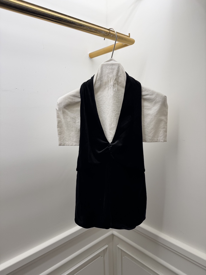 ETER韓國直郵㊣女士新款真品休閑職業25秋冬吊帶背心天鵝絨eter/VERSO吊帶/背心圖色3黑色