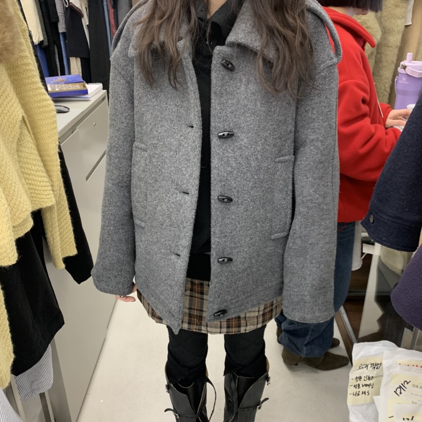 BREATHE東大門㊣代購女士新款25秋冬真品職業時尚推薦短款大衣BREATHE短款大衣圖色1