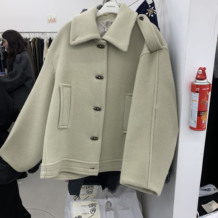 BREATHE東大門㊣代購女士新款25秋冬真品職業時尚推薦短款大衣BREATHE短款大衣圖色2