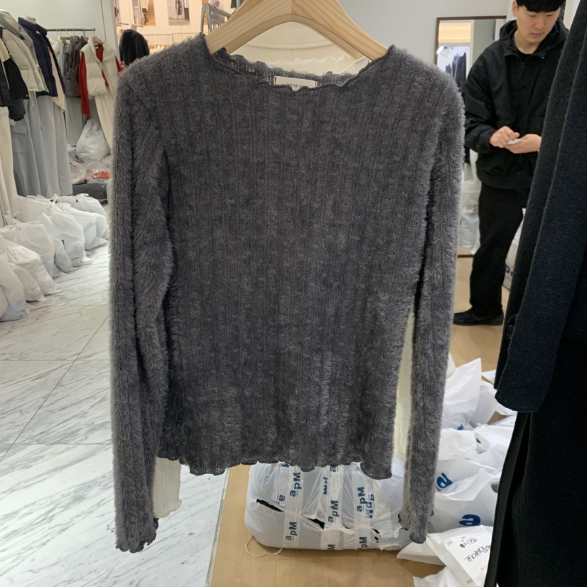 HOUSE OF/DE MERRY韓國代購㊣女士新品推薦職業長袖T恤絲絨HOUSE OF/DE MERRY長袖T恤圖色2