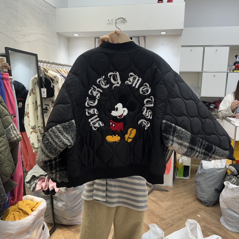 DE LINE東大門㊣實拍女裝新品熱賣休閑職業時尚推薦短款棉服DE LINE短款棉服