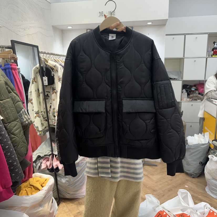 DE LINE東大門㊣實拍女裝新品熱賣休閑職業時尚推薦短款棉服DE LINE短款棉服圖色2