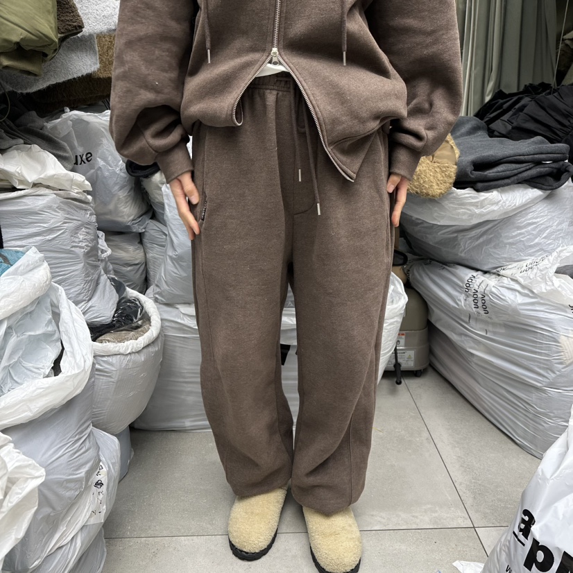 UOOV韓國代購㊣女士新款熱賣職業真品休閑人氣推薦休閑褲加絨UOOV休閑褲圖色1