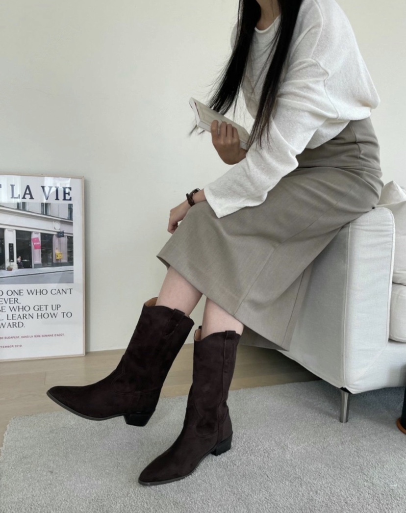 BANBAN韓國代購㊣女士新款時尚人氣熱賣真品職業推薦休閑靴子BANBAN靴子圖色2咖色