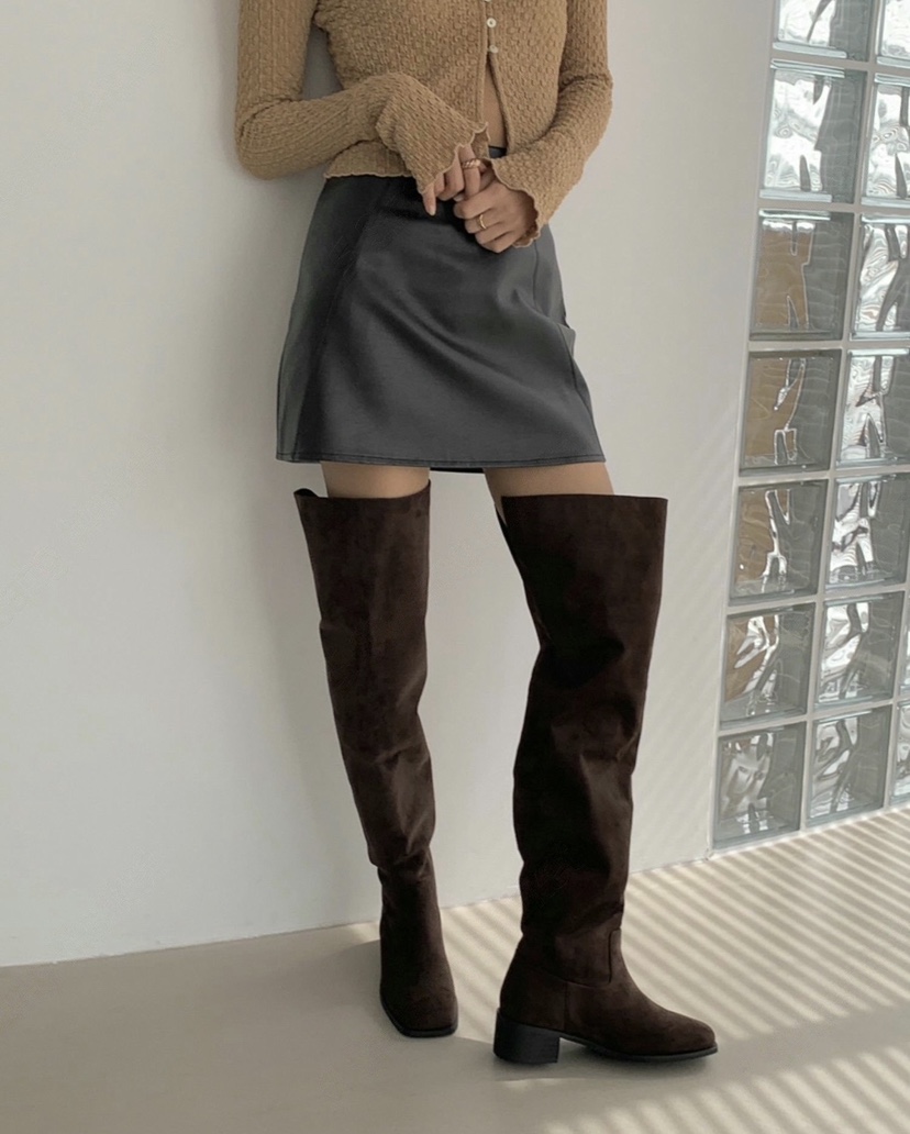 BANBAN韓國直郵㊣女裝新款人氣休閑時尚真品推薦25秋冬靴子BANBAN靴子圖色2咖色