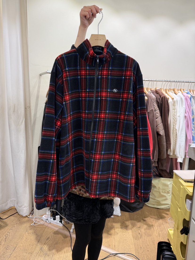 AUVERFIT韓國直郵㊣女士新品職業熱賣襯衫蕾絲衫羊毛衫格子AUVERFIT襯衫/蕾絲衫圖色2