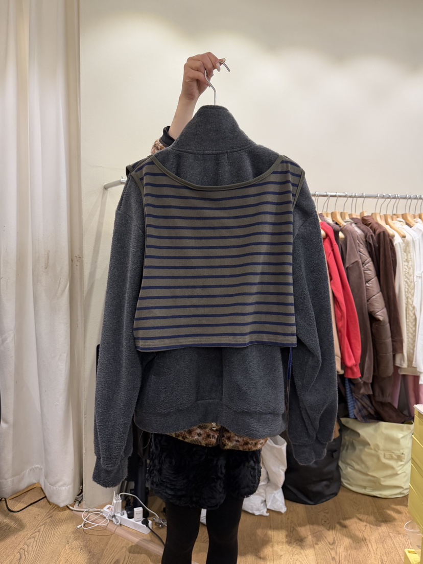 AUVERFIT東大門㊣實拍女裝新款人氣休閑熱賣推薦職業夾克抓絨AUVERFIT夾克