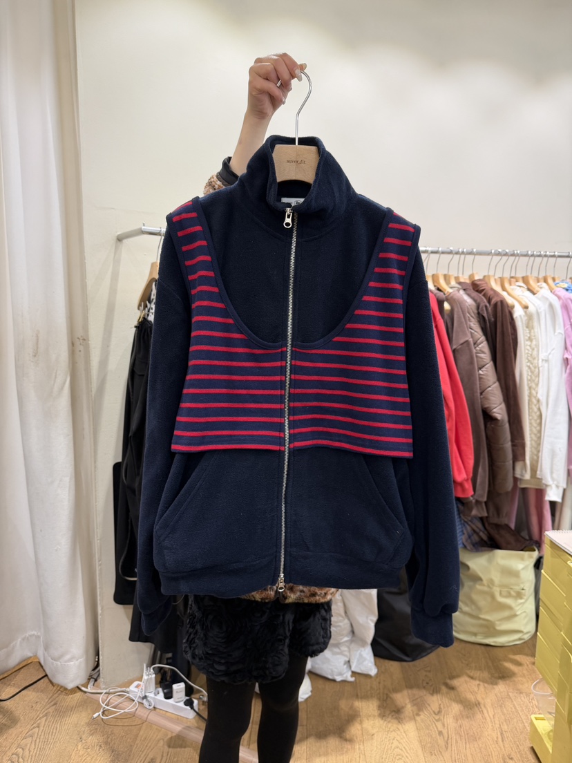 AUVERFIT東大門㊣實拍女裝新款人氣休閑熱賣推薦職業夾克抓絨AUVERFIT夾克圖色2