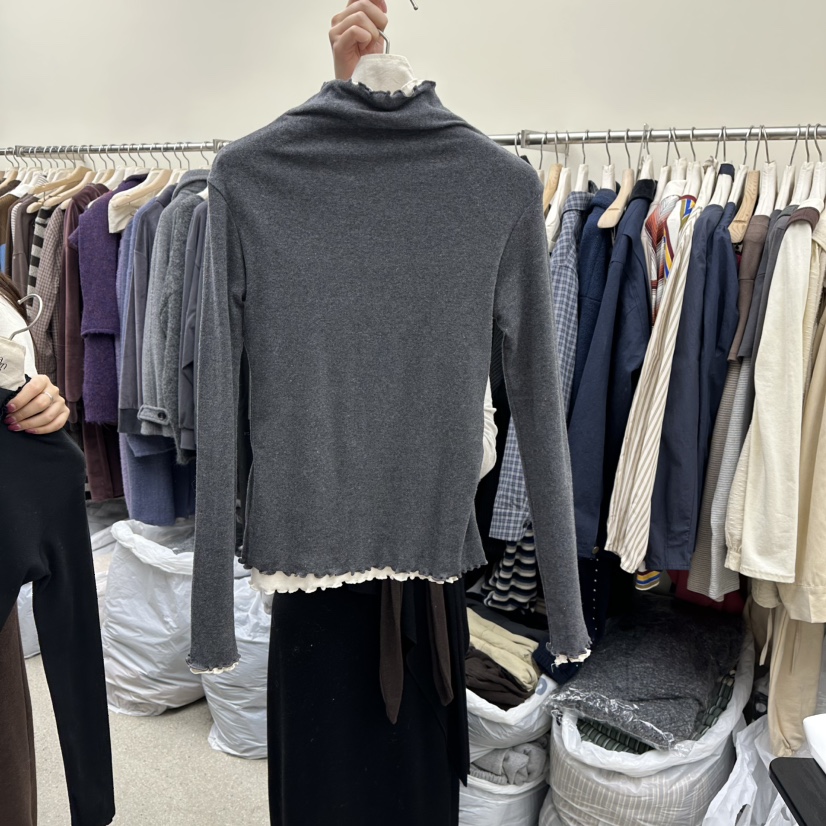 AMOEBA東大門㊣直郵女裝新款職業熱賣真品休閑推薦25秋冬長袖T恤AMOEBA長袖T恤