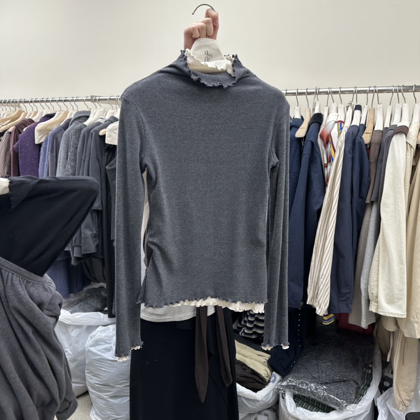 AMOEBA東大門㊣直郵女裝新款職業熱賣真品休閑推薦25秋冬長袖T恤AMOEBA長袖T恤圖色3