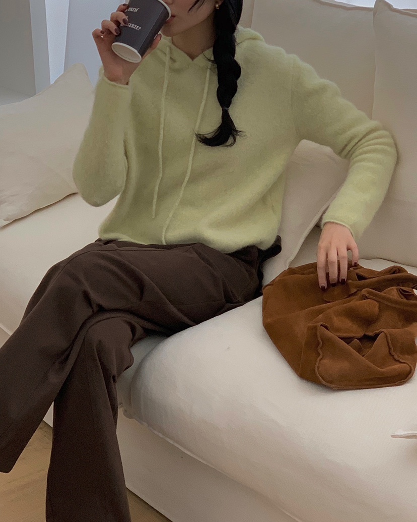 MONTER東大門㊣代購女裝新款25秋冬休閑針織衫連帽針織衫狐貍MONTER針織衫