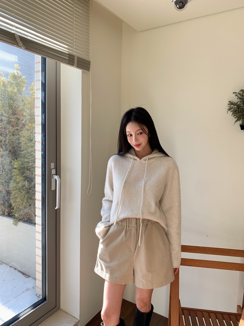 MONTER東大門㊣代購女裝新款25秋冬休閑針織衫連帽針織衫狐貍MONTER針織衫