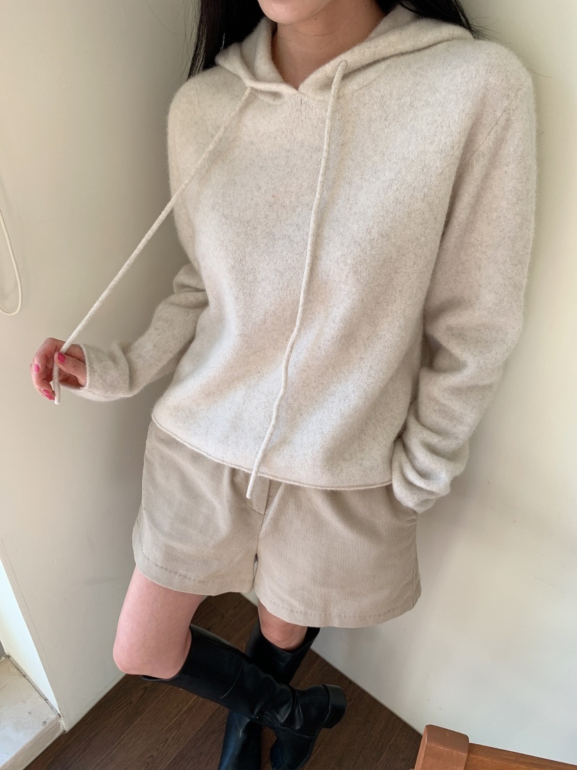 MONTER東大門㊣代購女裝新款25秋冬休閑針織衫連帽針織衫狐貍MONTER針織衫