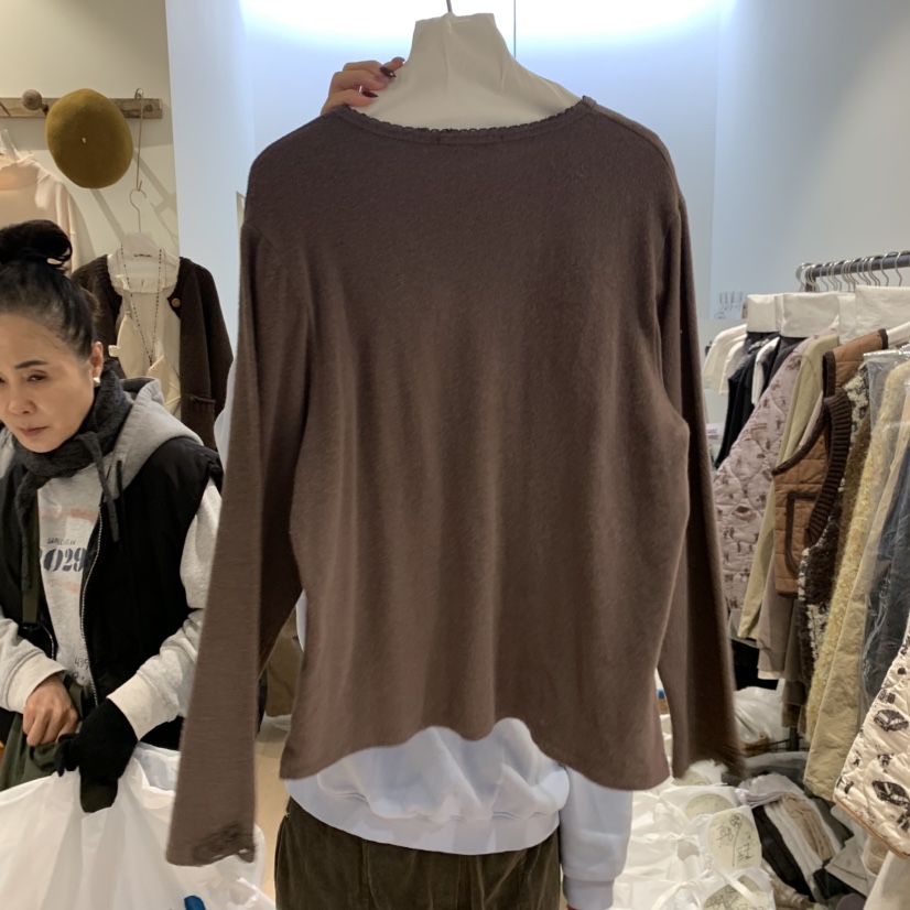 LE JARDINET韓國直郵㊣女士新款時尚25秋冬推薦熱賣長袖T恤LE JARDINET長袖T恤