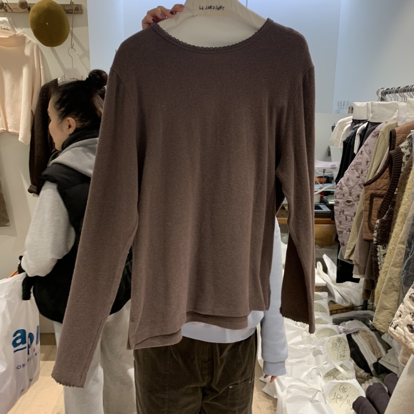 LE JARDINET韓國直郵㊣女士新款時尚25秋冬推薦熱賣長袖T恤LE JARDINET長袖T恤圖色2