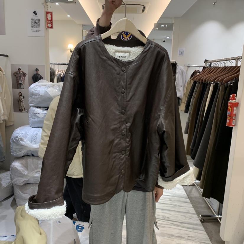 YUNBAL東大門㊣實拍女裝新款25秋冬職業熱賣時尚真品人氣夾克YUNBAL夾克圖色2