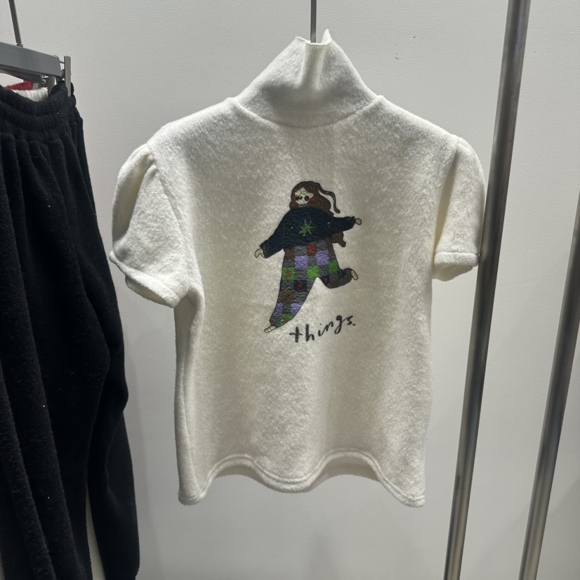 TARABY MOTION東大門㊣代購女士新品休閑25秋冬人氣時尚T恤絨TARABY MOTIONT恤圖色1