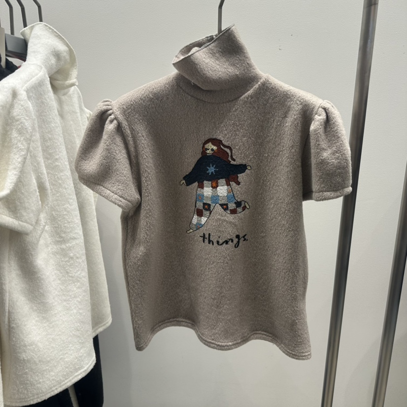 TARABY MOTION東大門㊣代購女士新品休閑25秋冬人氣時尚T恤絨TARABY MOTIONT恤圖色2