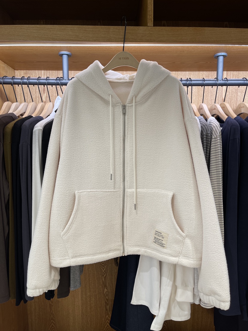 HI YANN韓國代購㊣女士新款推薦真品休閑25秋冬職業夾克抓絨HI YANN夾克圖色2