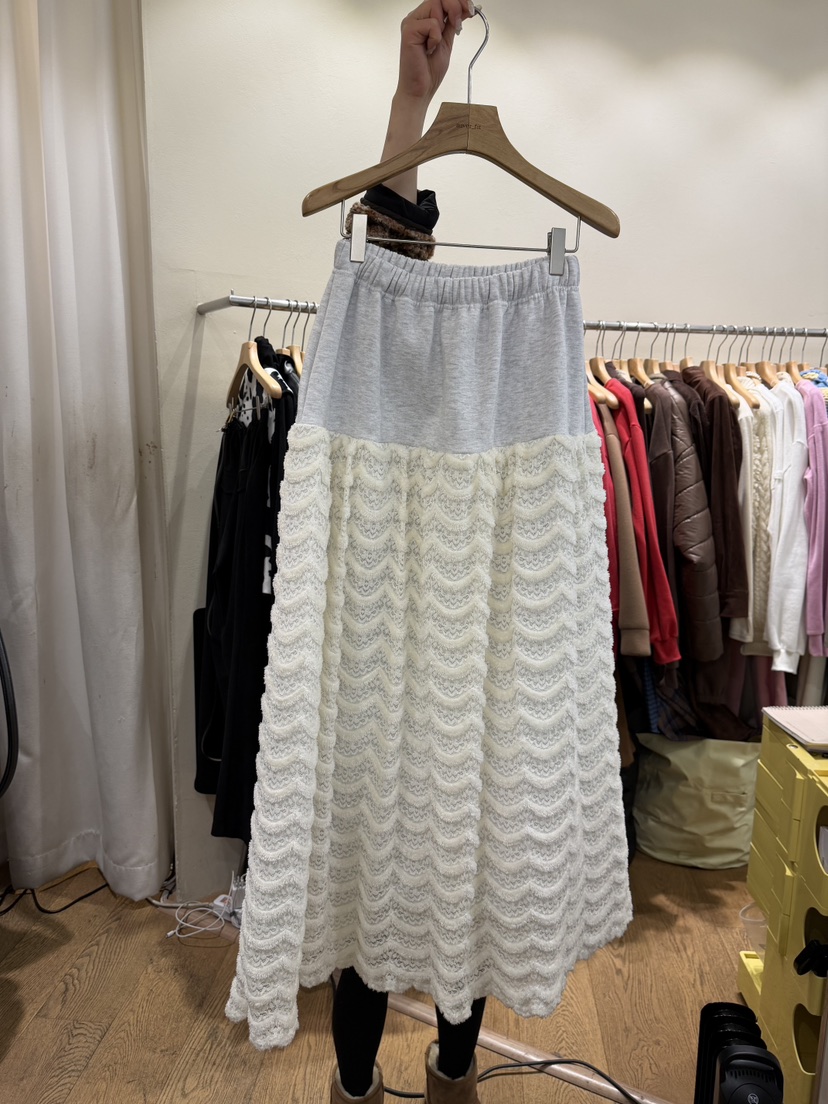 AUVERFIT東大門㊣直郵女裝新款休閑職業25秋冬熱賣推薦長裙AUVERFIT長裙圖色1灰白色