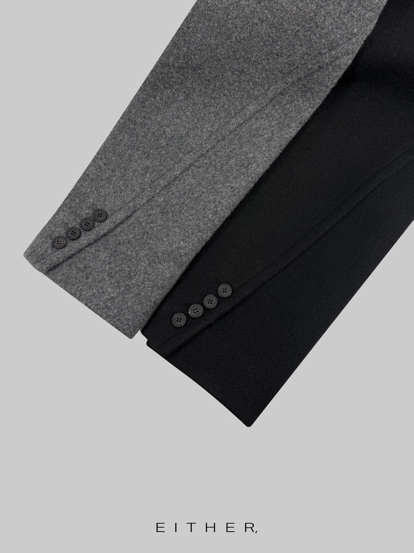 EITHER東大門㊣實拍女裝新款真品熱賣時尚推薦休閑短款大衣EITHER短款大衣