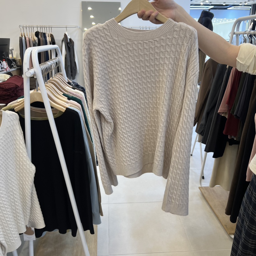 FUNNY POWDER東大門㊣實拍女裝新款休閑真品時尚推薦熱賣毛衣THE FUNNY毛衣圖色2