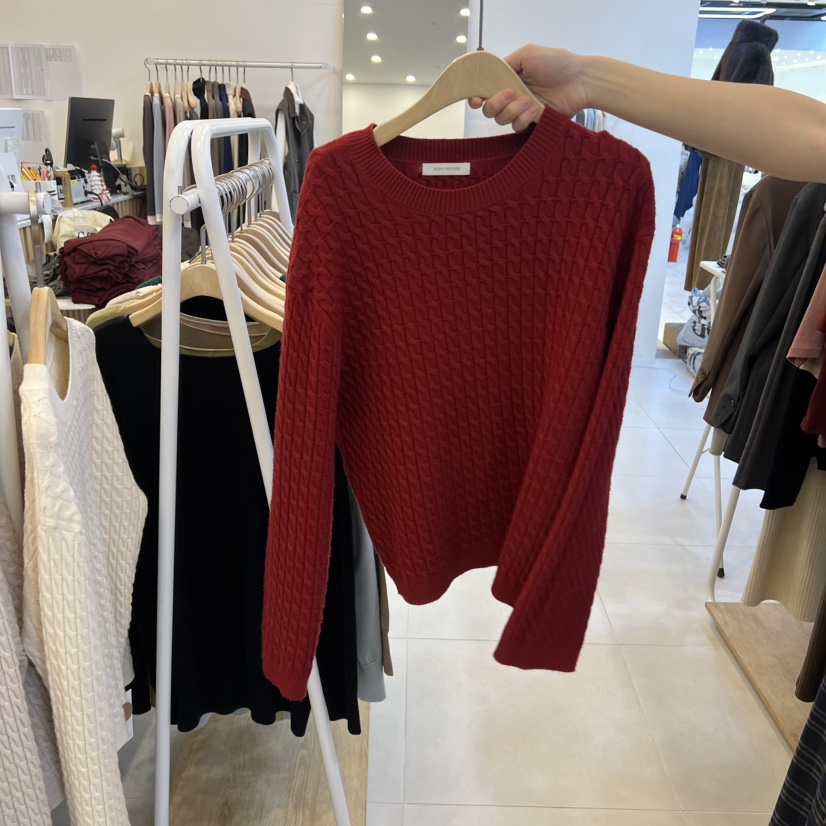 FUNNY POWDER東大門㊣實拍女裝新款休閑真品時尚推薦熱賣毛衣THE FUNNY毛衣圖色3