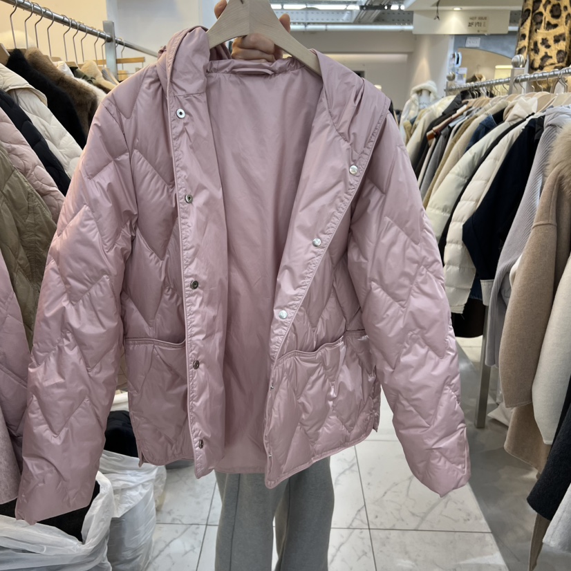 SIMPLE PARK/WMSTORY東大門㊣實拍女士新品熱賣短款羽絨服兜帽SIMPLE PARK/WMSTORY短款羽絨服圖色1