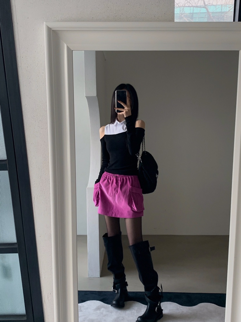 VERANDA韓國代購㊣女裝新品人氣25秋冬熱賣休閑推薦長袖T恤VERANDA長袖T恤