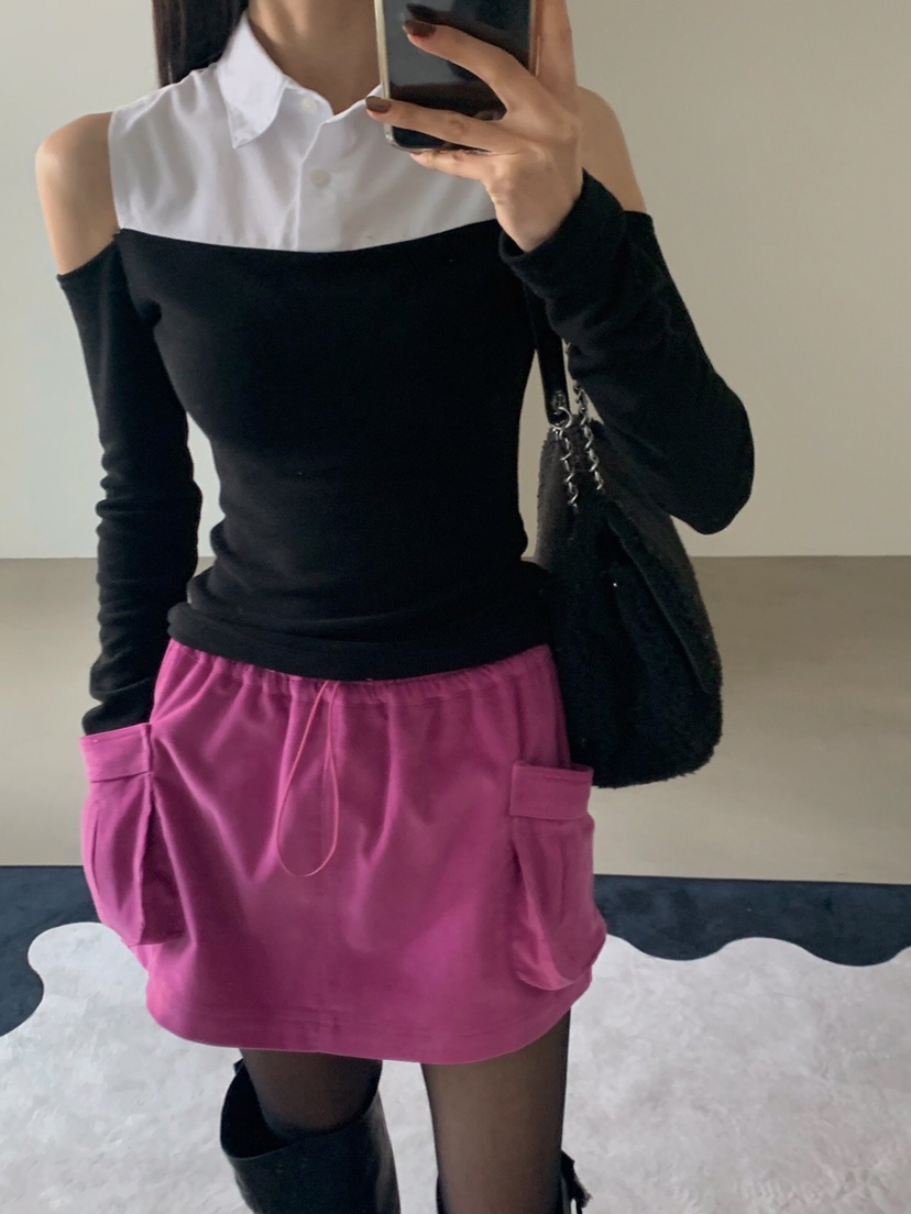 VERANDA韓國代購㊣女裝新品人氣25秋冬熱賣休閑推薦長袖T恤VERANDA長袖T恤