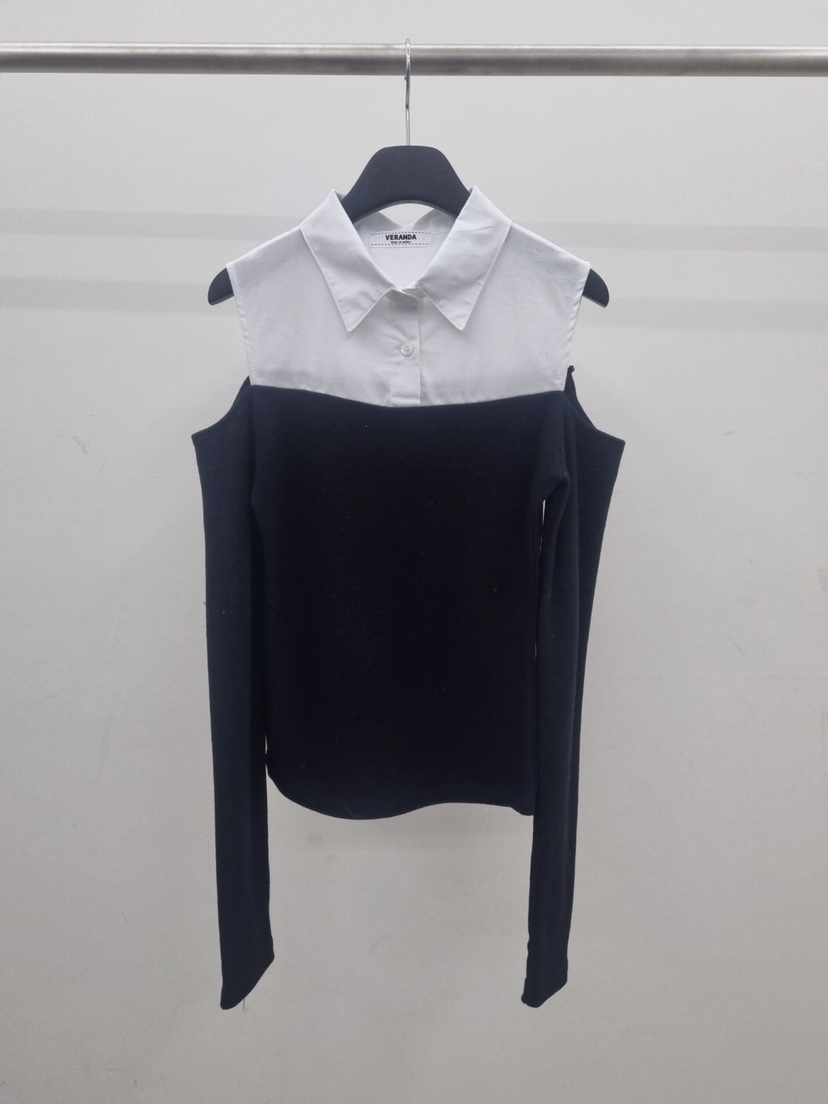 VERANDA韓國代購㊣女裝新品人氣25秋冬熱賣休閑推薦長袖T恤VERANDA長袖T恤圖色2