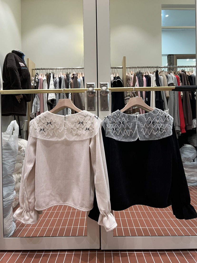 BE&amp;BE東大門㊣代購女裝新品時尚真品熱賣職業襯衫蕾絲衫BE&be襯衫/蕾絲衫