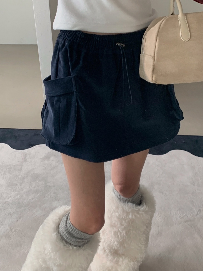 VERANDA東大門㊣代購女裝新款真品25秋冬人氣裙褲燈芯絨工裝VERANDA裙褲