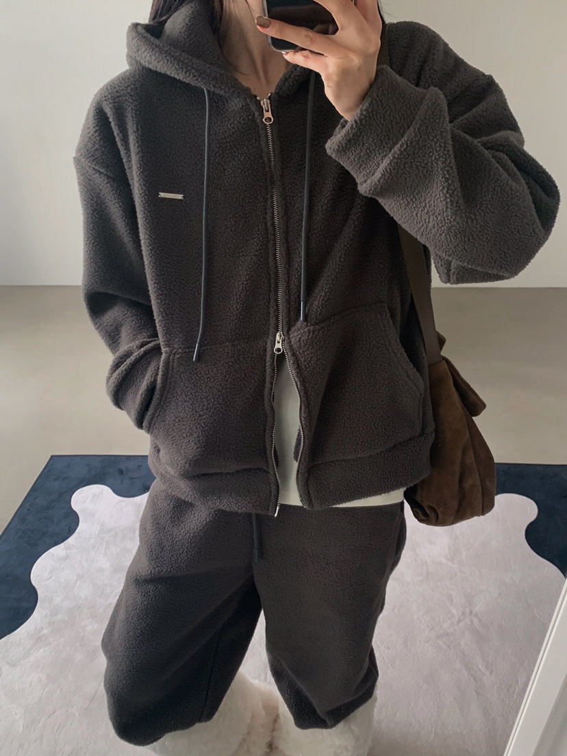 VERANDA韓國直郵㊣女裝新款時尚25秋冬職業真品夾克連帽拉鏈衫VERANDA夾克