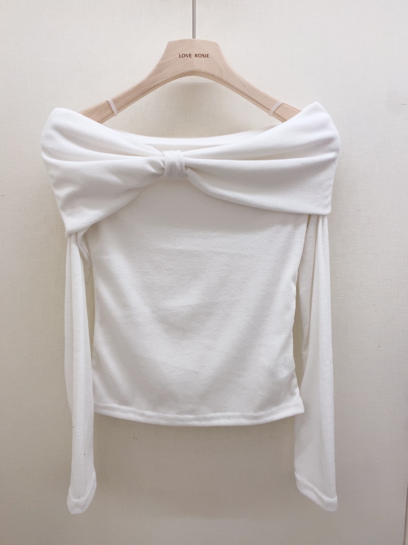 LOVE ROSIE東大門㊣代購女裝新品休閑真品人氣長袖T恤露肩LOVE ROSIE長袖T恤圖色1