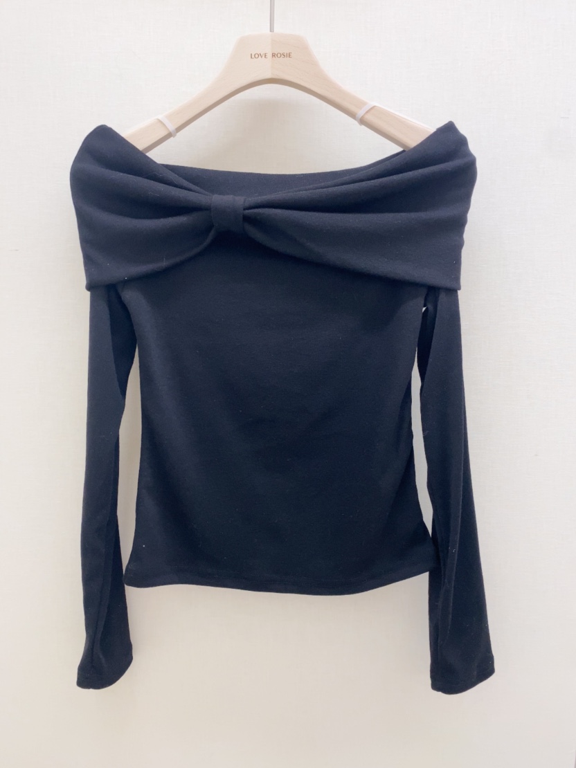 LOVE ROSIE東大門㊣代購女裝新品休閑真品人氣長袖T恤露肩LOVE ROSIE長袖T恤圖色3