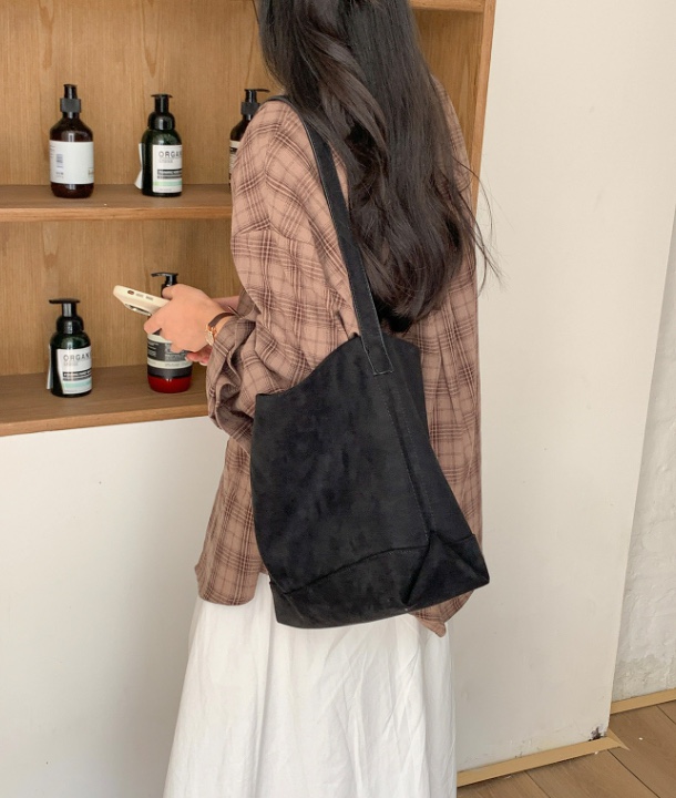 POSH BLUE東大門㊣代購女士新品25秋冬時尚單肩斜跨包絨面革POSH BLUE單肩/斜跨包