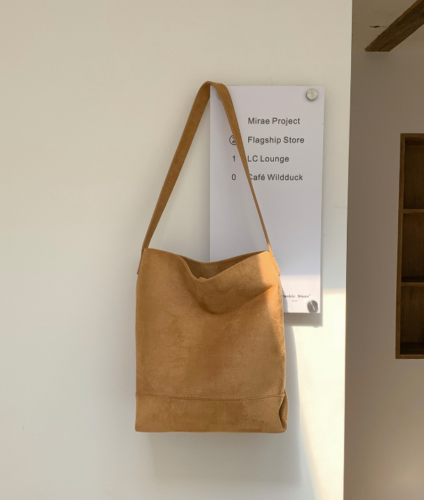 POSH BLUE東大門㊣代購女士新品25秋冬時尚單肩斜跨包絨面革POSH BLUE單肩/斜跨包