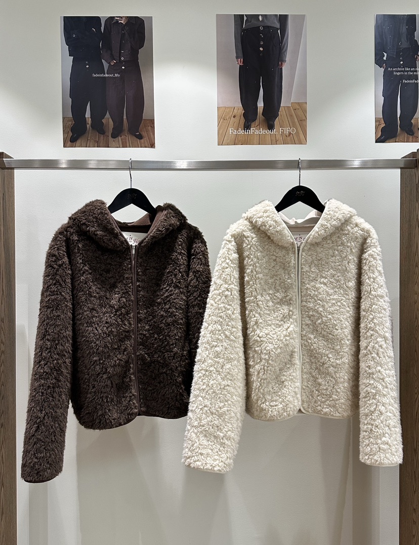 FIFO東大門㊣代購女士新款人氣時尚職業短款大衣泰迪熊拉鏈FIFO短款大衣圖色2左一色