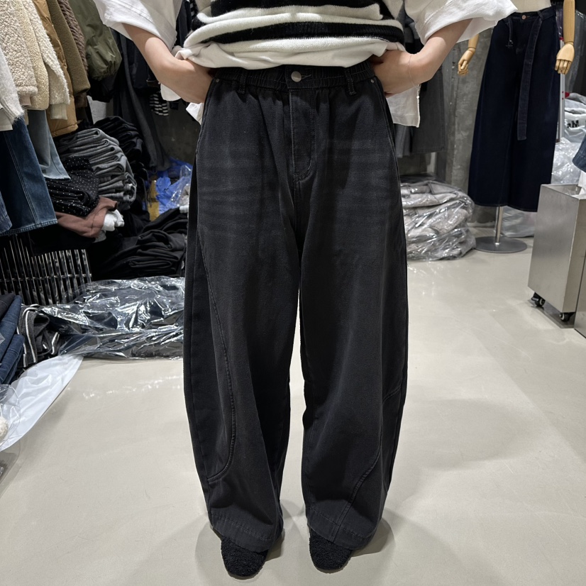 JUNI東大門㊣代購女士新款人氣25秋冬休閑熱賣時尚真品牛仔褲my juni牛仔褲圖色1