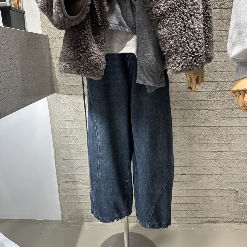 JUNI東大門㊣代購女士新款人氣25秋冬休閑熱賣時尚真品牛仔褲my juni牛仔褲圖色2