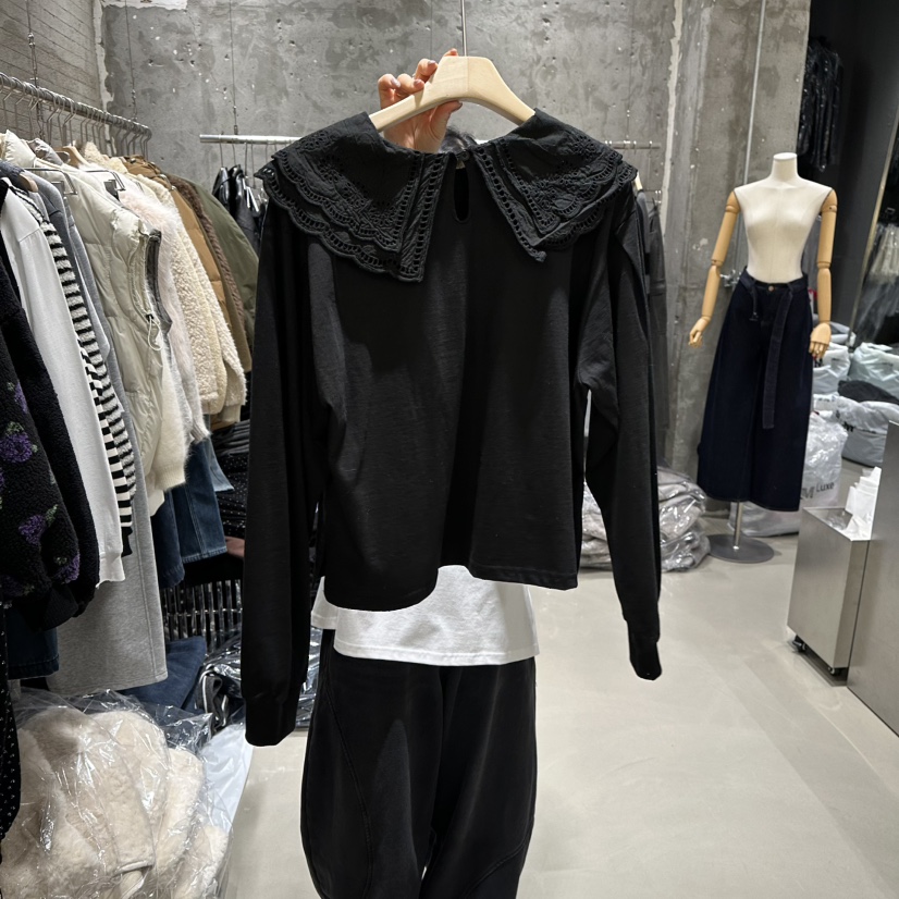 JUNI韓國直郵㊣女裝新品人氣休閑25秋冬時尚職業推薦長袖T恤my juni長袖T恤