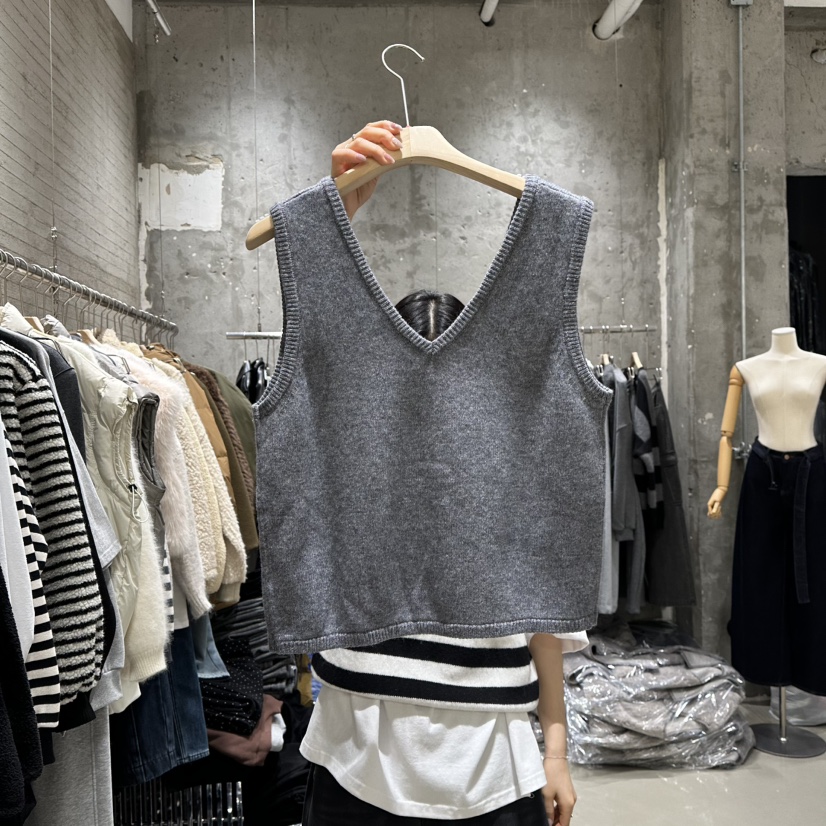 JUNI東大門㊣代購女裝新品熱賣人氣職業休閑推薦25秋冬吊帶背心my juni吊帶/背心