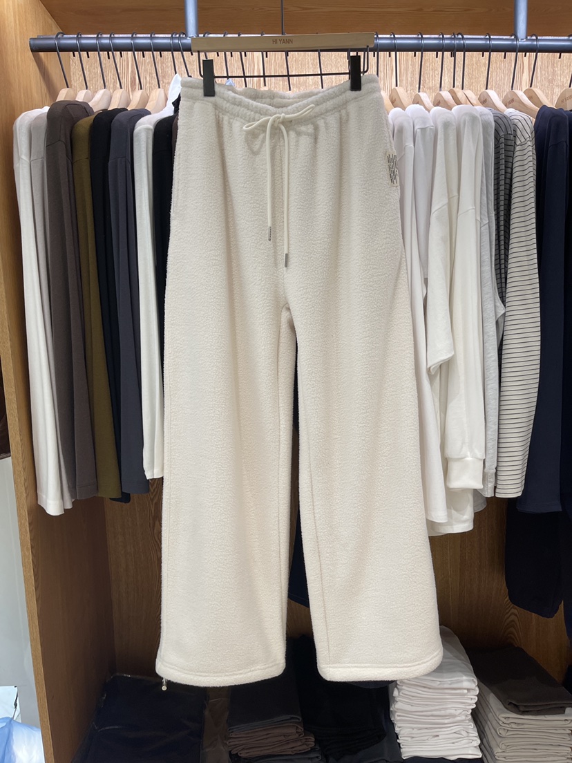HI YANN韓國直郵㊣女士新品職業時尚熱賣推薦人氣休閑褲抓絨HI YANN休閑褲圖色1