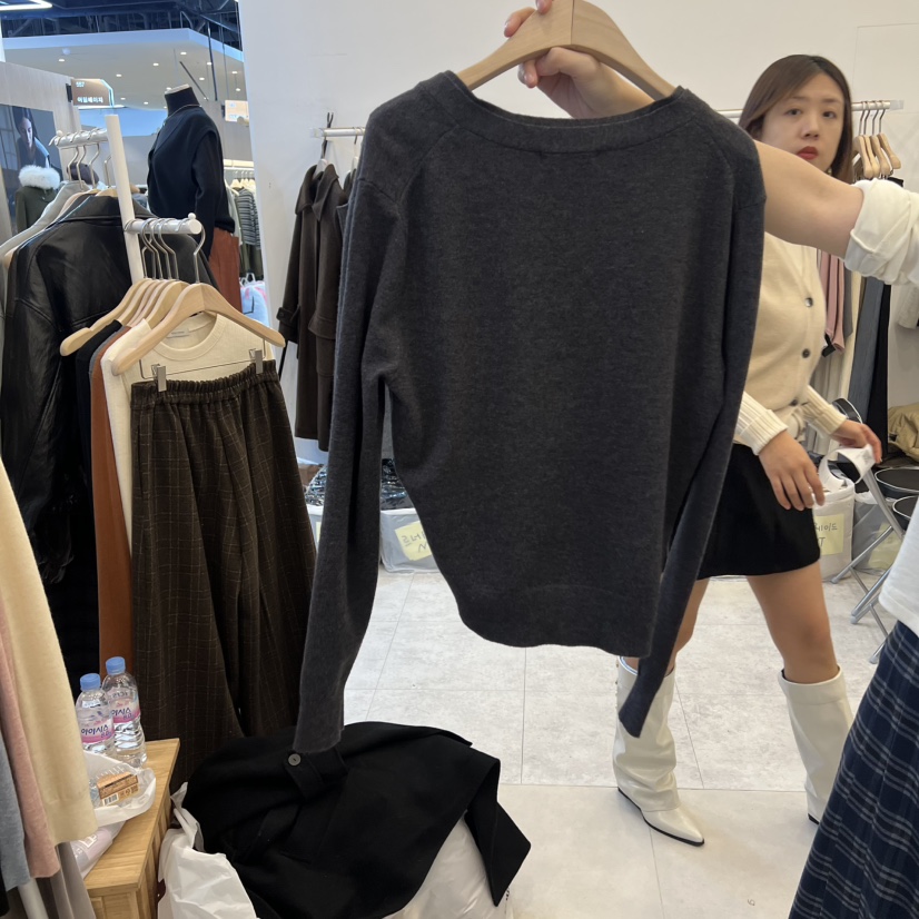 FUNNY POWDER韓國代購㊣女士新款職業熱賣人氣真品針織衫紐扣THE FUNNY針織衫